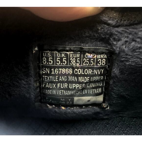 Skechers Women Easy Going Ankle Boots US 8.5 Navy Blue Water Repellent Lined NIB - Picture 11 of 11